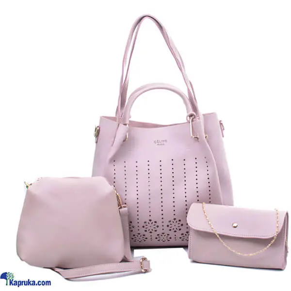 Lavender Three-piece Handbag Set