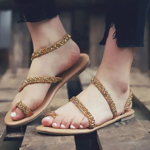 Glamourous Rhinestone Sandals